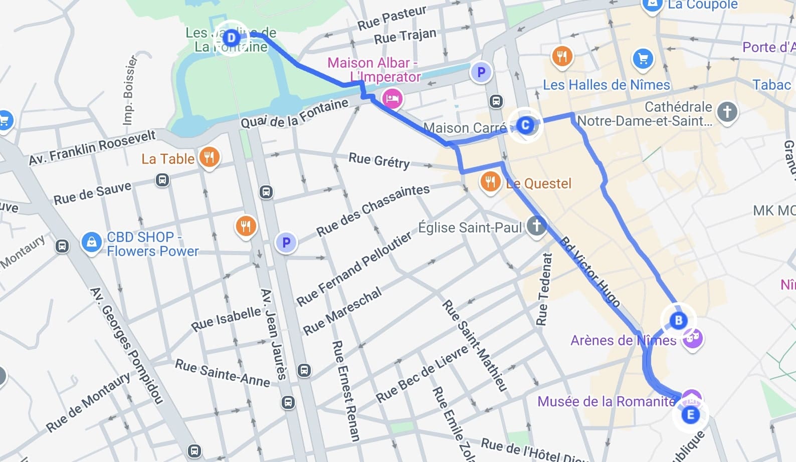 google maps luberon itinerary