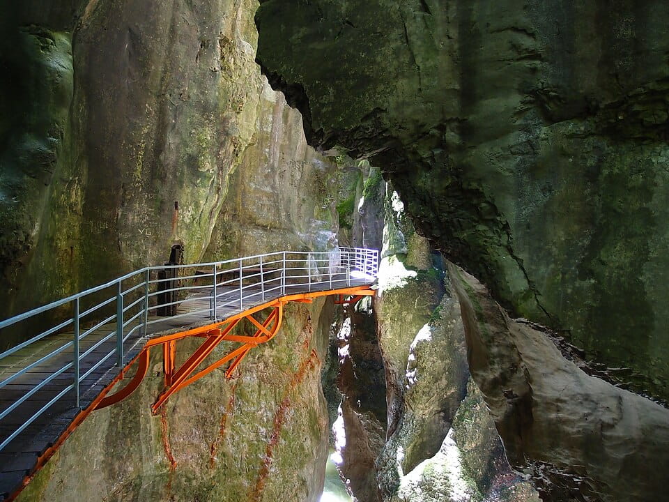 Path along the Gorges du Fier, near Annecy