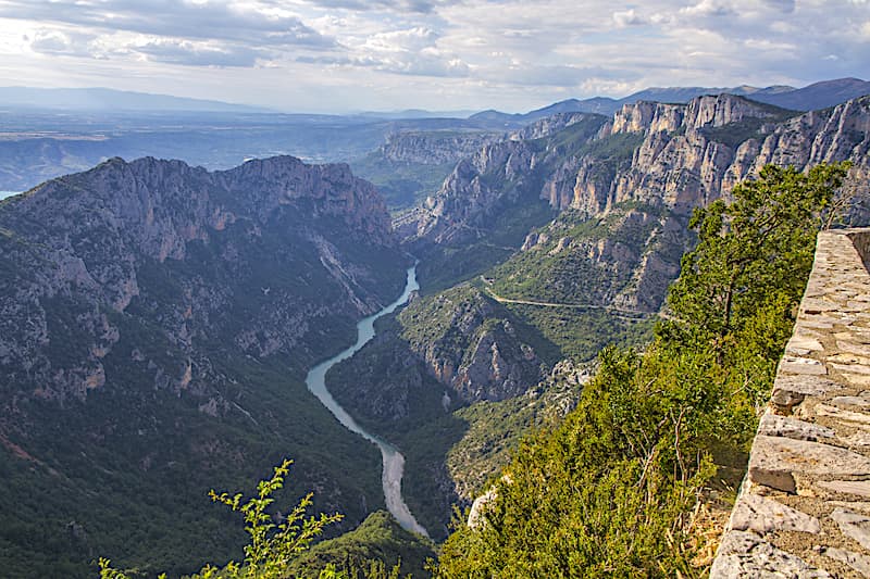 Gorges du Verdon and the river far below