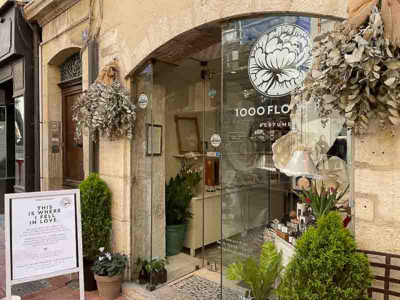 Jessica Buchanan's shop where she makes Grasse perfume, France