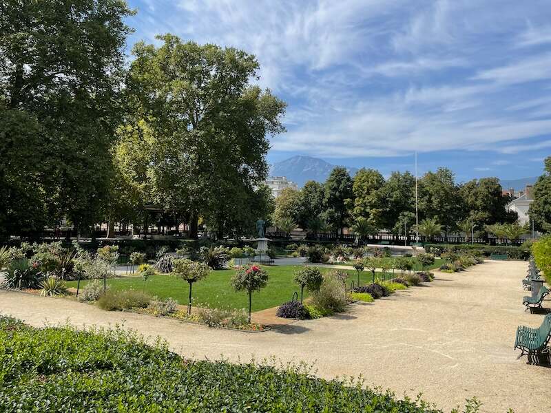 View of the Jardin de Ville in Grenoble View of the Jardin de Ville in Grenoble