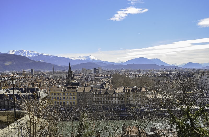 view of city of Grenoble France