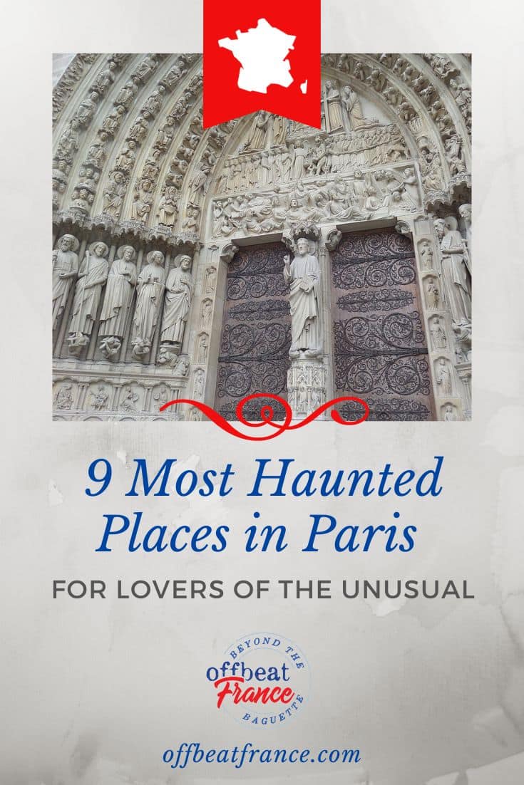 haunted places in Paris pin