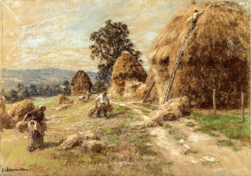 Painting of haystacks