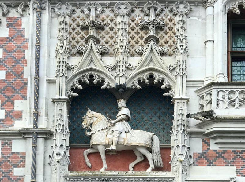 Sculpture of Louis XII at Blois, one of the main castles in the Loire Valley