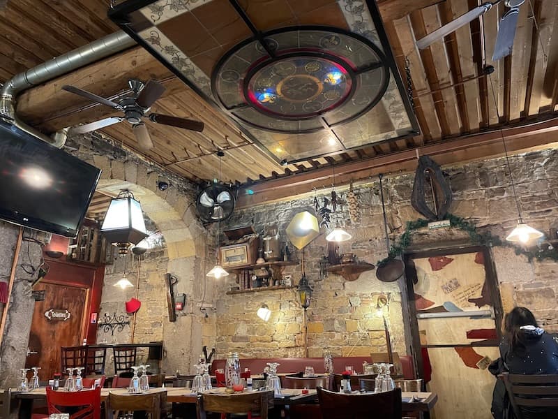 Interior of Lyon bouchon in Old Lyon