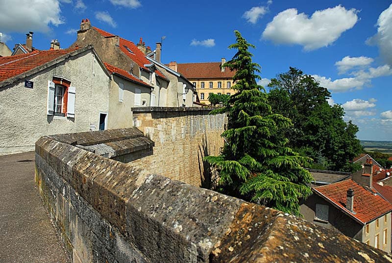 Langres ramparts and town