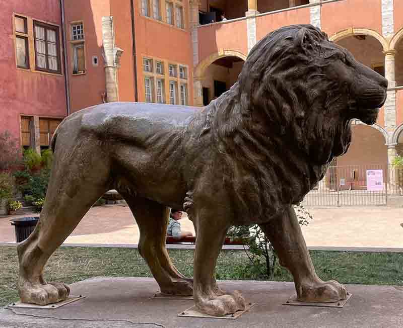The Lion of Lyon is a landmark of the city and is on the way to many of the traboules of Lyon