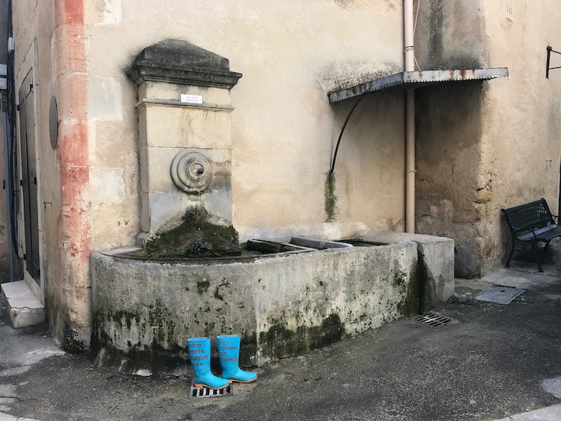 Quirky fountain in Lourmarin, one of the villages in south of France - wonderful villages, Provence Quirky fountain in Lourmarin, one of the villages in south of France - wonderful villages, Provence