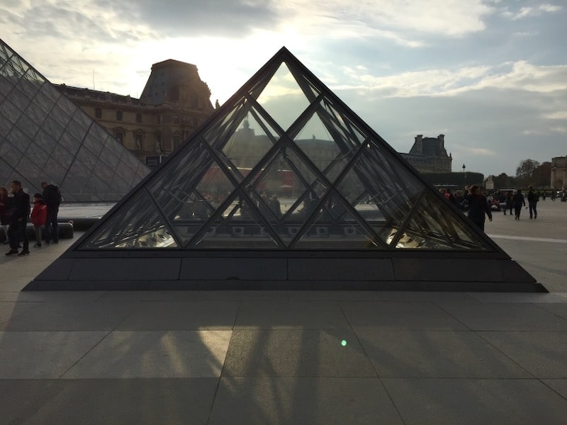 Pyramids of the Louvre Museum, one of the most famous monuments of France Pyramids of the Louvre Museum, one of the most famous monuments of France