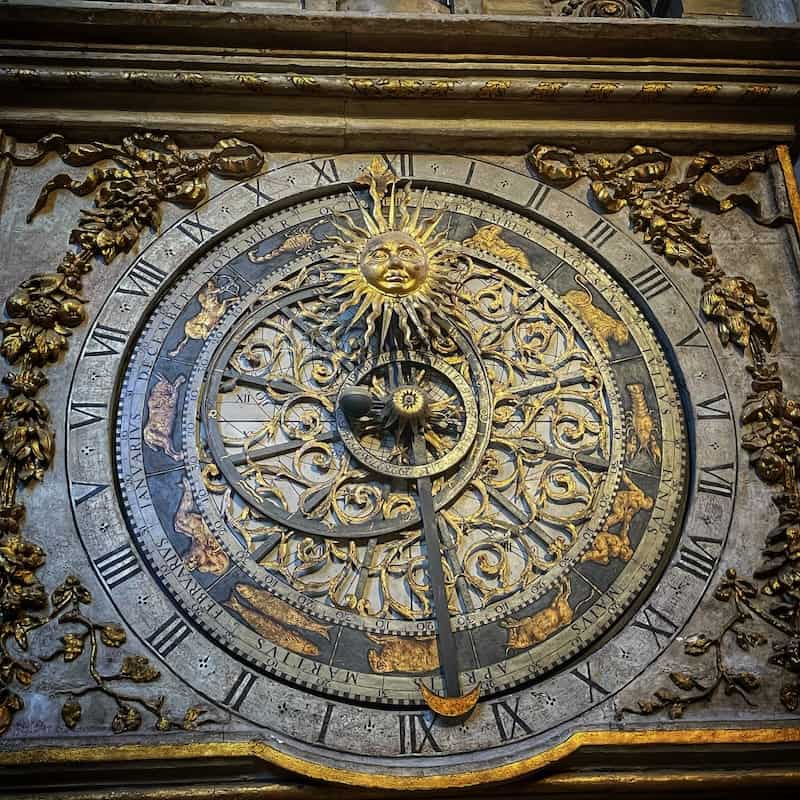 Face of astronomical clock in Lyon Face of astronomical clock in Lyon