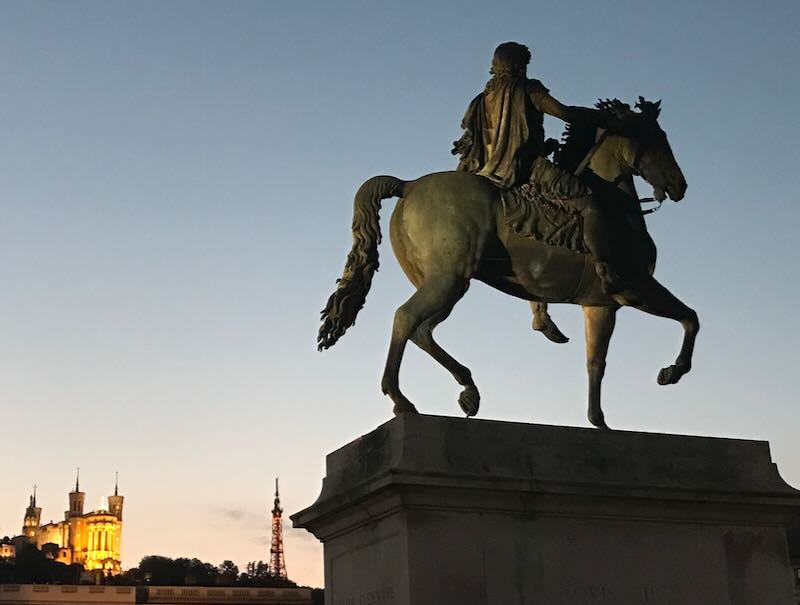 Statue of Louis XIV on the Place Bellecour in Lyon Statue of Louis XIV on the Place Bellecour in Lyon