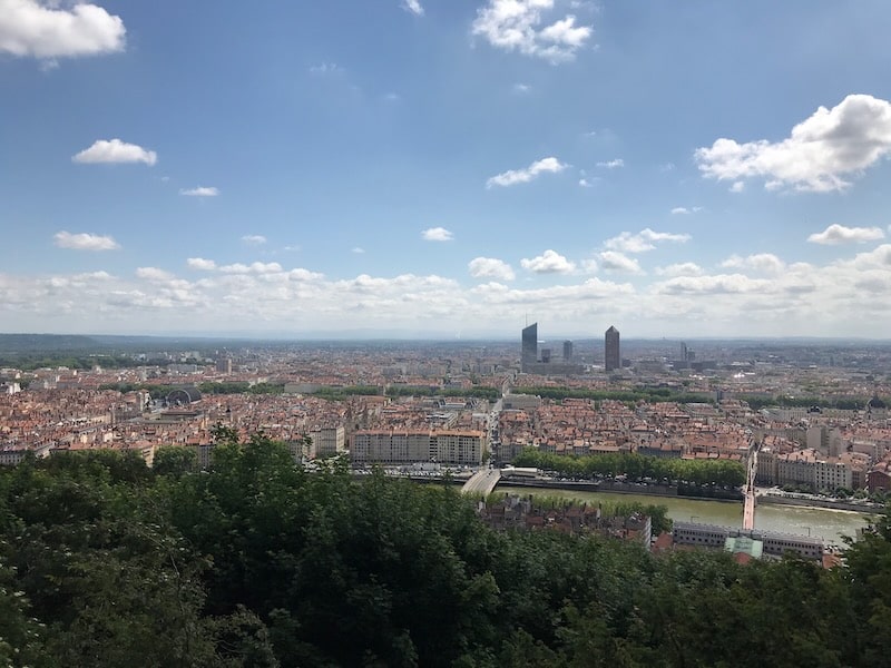 View of Lyon from Fourviere Basilica