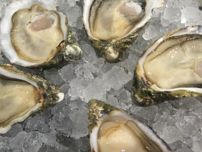 Lyon oysters as served in Les Halles Paul Bocuse
