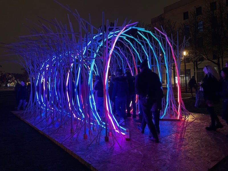 Lyon light festival interactive circles