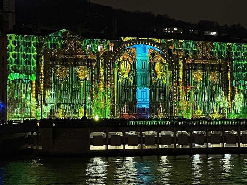 Lyon light fest from blue to green Lyon light fest from blue to green