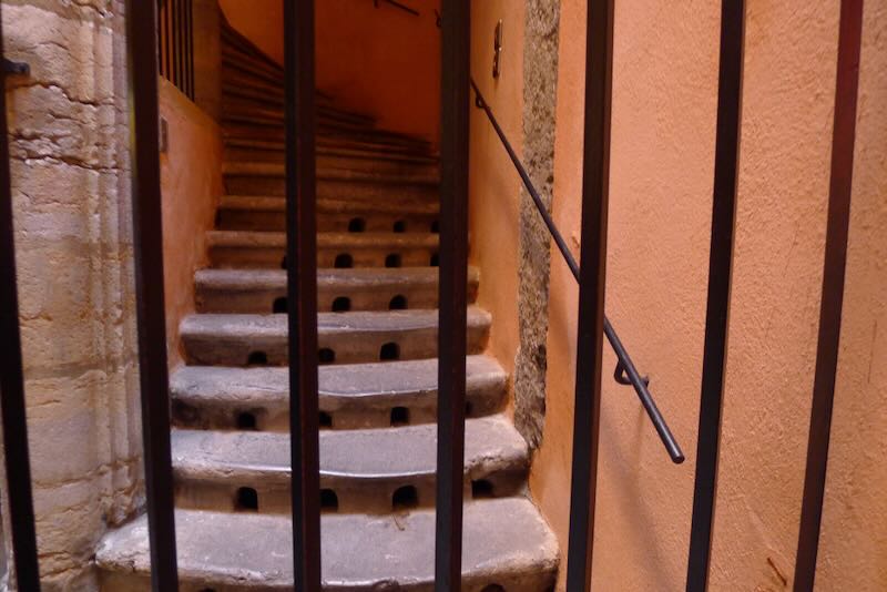 Locked traboule, or secret passageway, in Old Lyon