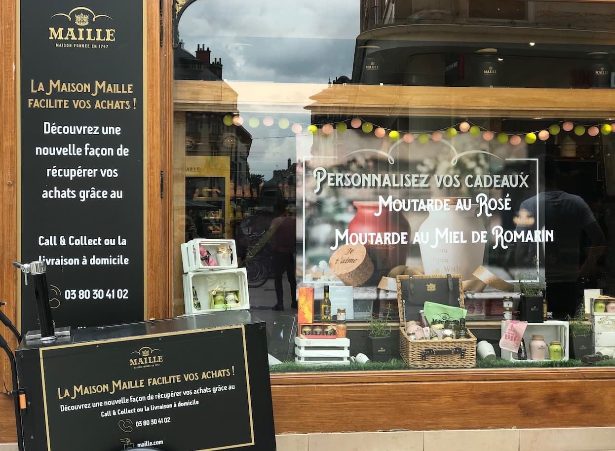 Maille mustard shop in Dijon