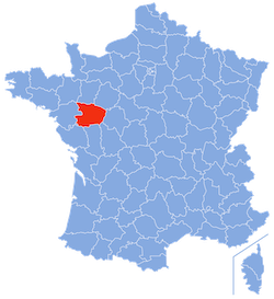 Carte du département Maine-et-Loire