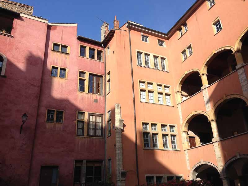 The House of Lawyers isn't typical of the traboules of Lyon, because it is outdoors rather than indoors The House of Lawyers isn't typical of the traboules of Lyon, because it is outdoors rather than indoors