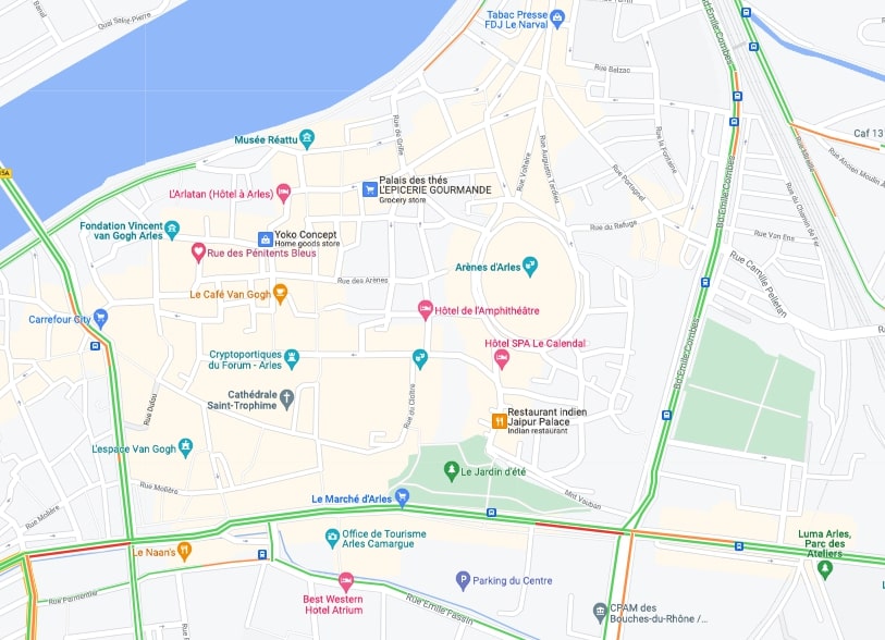 Google map of Arles France