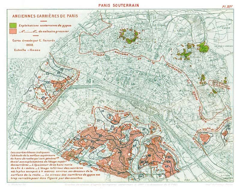 Catacombs map, Paris - based on a century-old plan Catacombs map, Paris - based on a century-old plan