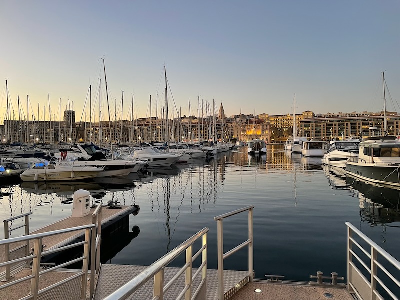 Ferry boat in Marseille plies the short distance between south and north shores of the harbor.