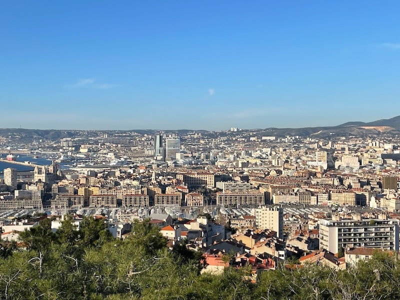 View of Marseille from above.