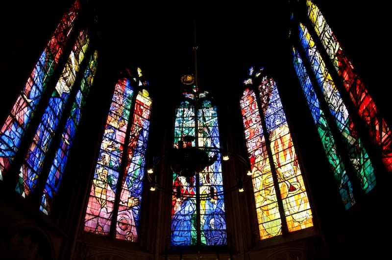 Stained glass inside the Metz Cathedral Stained glass inside the Metz Cathedral