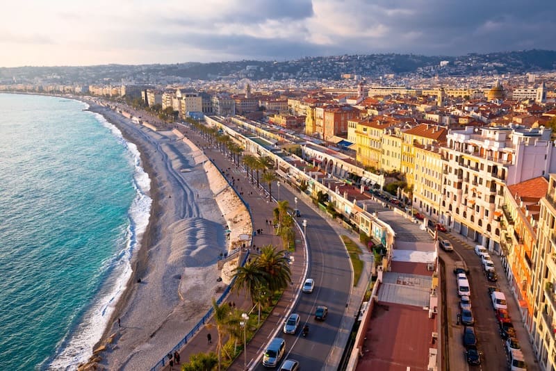 Nice Promenade des Anglais from above