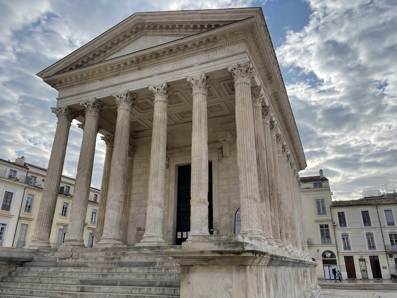 Exterior of Maison Carree in Nimes