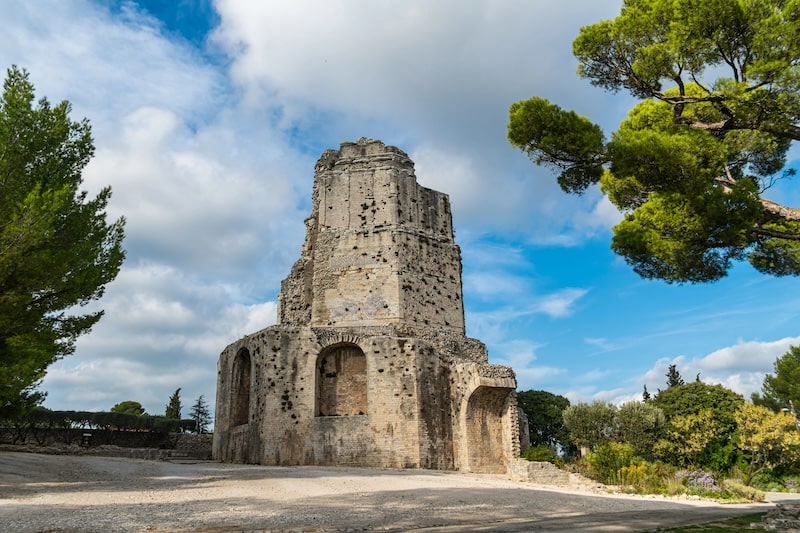 Tour Magne in Nimes, in the Jardin de la Fontaine Tour Magne in Nimes, in the Jardin de la Fontaine