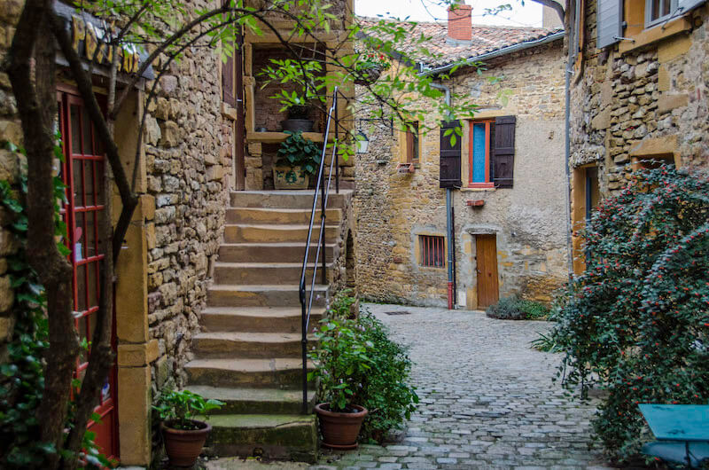 Oingt - Pierres Dorées in the Beaujolais region Oingt - Pierres Dorées in the Beaujolais region