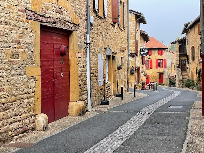 Village of Oingt in winter