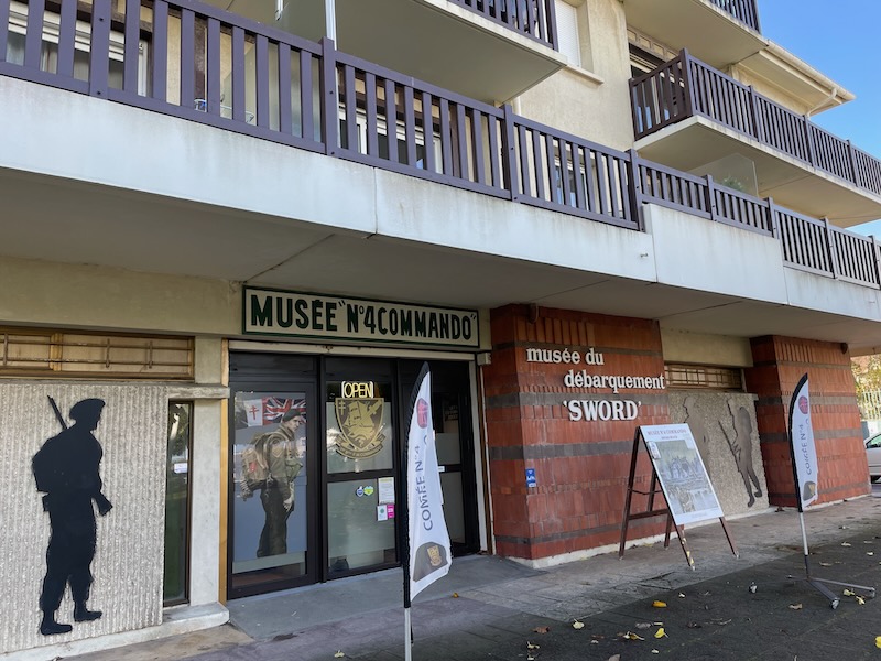 Outside Commando No.4 museum in Ouistreham Riva-Bella