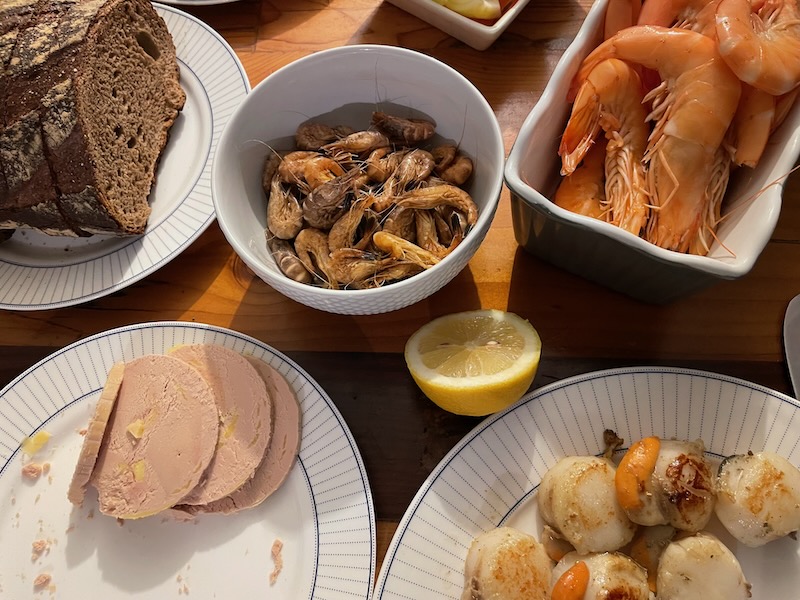 Seafood meal in Ouistreham