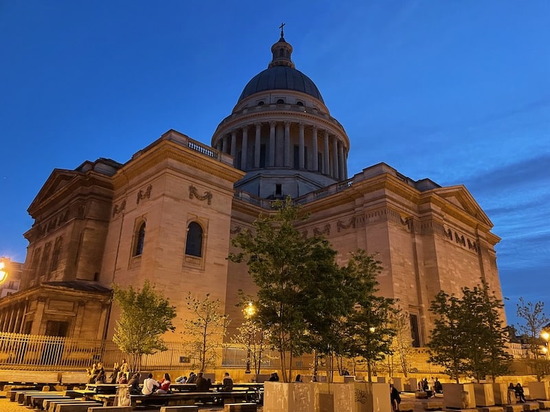 Paris Pantheon at sunset
