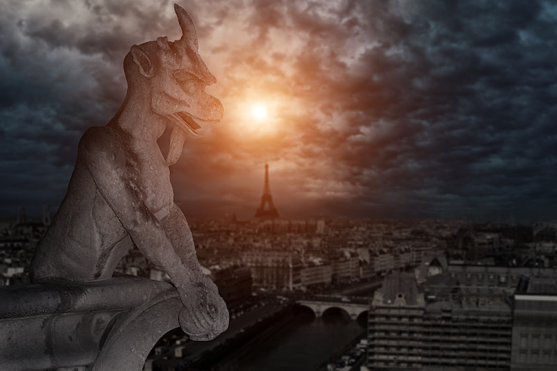 Gargoyles of Notre-Dame - sightings on good ghost tours Paris France