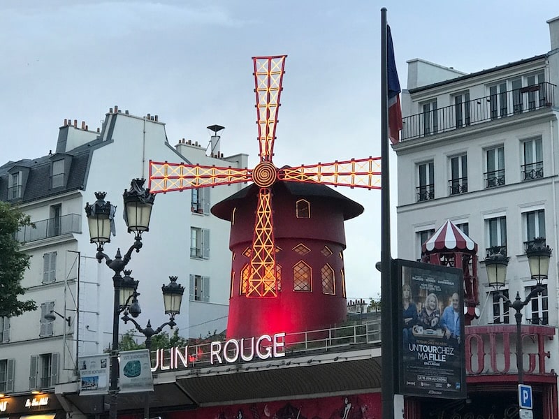 Paris Moulin Rouge in the evening Paris Moulin Rouge in the evening