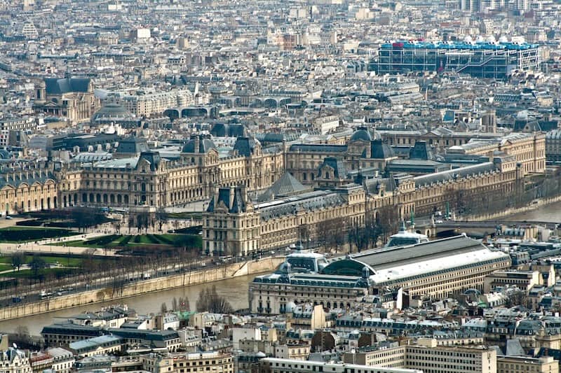 Paris seen from above