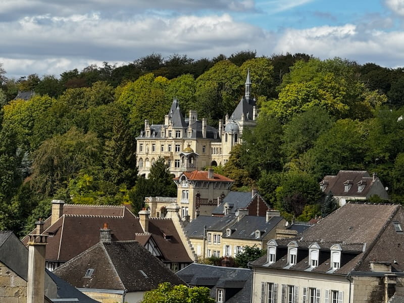 View of the chateau de Jonval in Pierrefonds