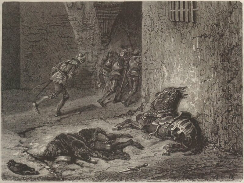 Illustration of the assassination of Louis d''Orleans