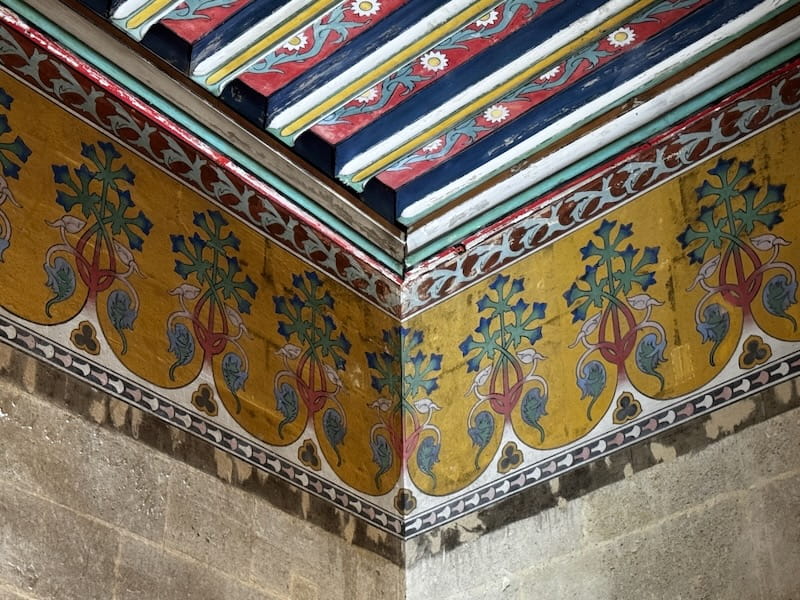Painted ceiling at the Pierrefonds castle