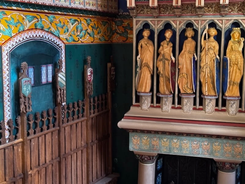 Small scale model of the Salle des Preuses at Pierrefonds