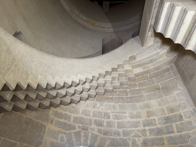 The monumental staircase of Pierrefonds