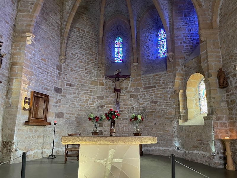 Church interior of the village of Oingt
