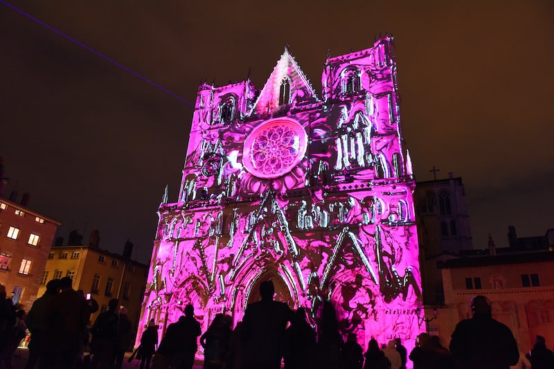best things to see in Lyon: Festival of Lights in December, illuminating building façades