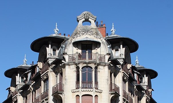 Place Grangier, Art Nouveau roof - another stop along the owls trail Dijon Place Grangier, Art Nouveau roof - another stop along the owls trail Dijon