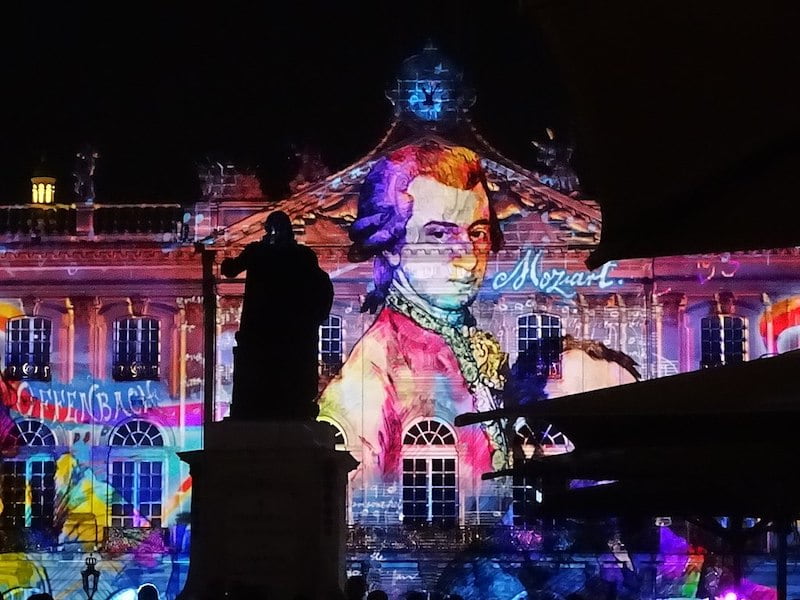 Place Stanislas during a light show Place Stanislas during a light show