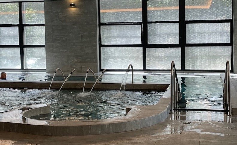 Pool at Brides-les-Bains, one of the best French spa towns in the Alps